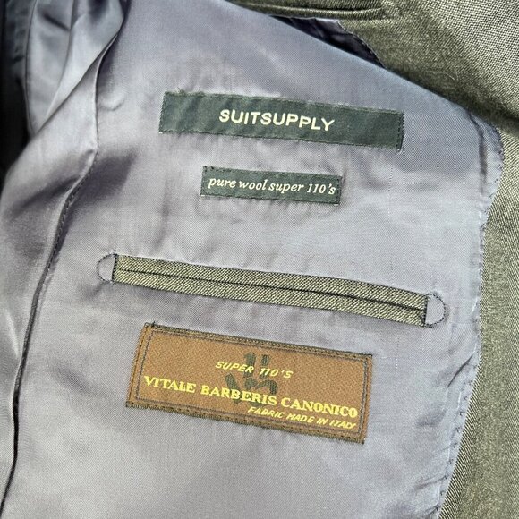 SuitSupply Napoli fit Super wool Sport coat,Gray, Size 38 - Picture 10 of 12